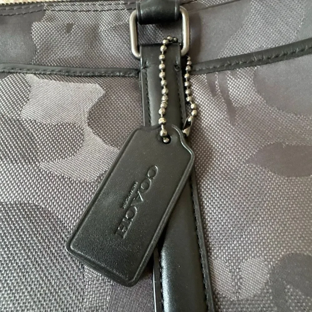 Coach Metropolitan Slim Briefcase With Camo Print